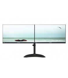 Doublesight Displays 2 HD 27” Monitors (1920x1080) 75Hz Lightweight Aluminum Dual Monitor Stand Combo