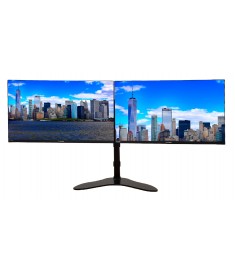 Doublesight Displays 2 HD 24” Monitors (1920x1080) 75Hz Lightweight Aluminum Dual Monitor Stand Combo