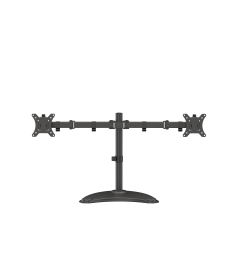  KS-27DMS: Dual Monitor Stand, Free Standing, Fully Adjustable Height, Tilt, Pivot, Accommodates up to 27" LED LCD Monitors, Made from Steel Alloy, Bracket 75mm & 100mm