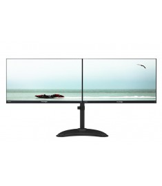 Doublesight Displays 2 HD 24” Monitors (1920x1080) 75Hz Lightweight Aluminum Dual Monitor Stand Combo
